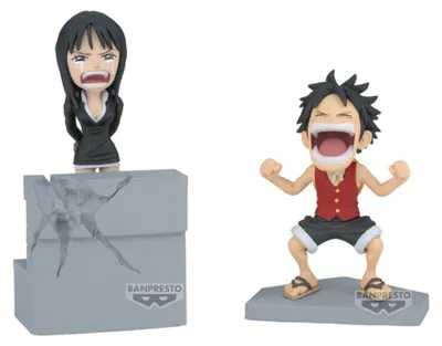 Imagen del producto de One Piece - Figura Monkey D. Luffy & Nico Robin WCF Log Stories - Banpresto