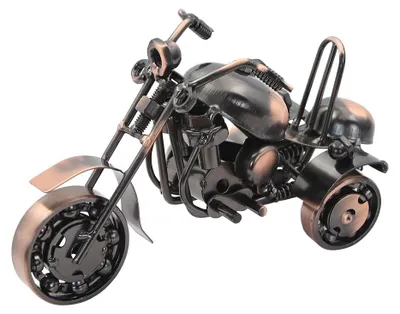 Retro-Motorrad-Modell aus Metall, 16x8x10 cm, rot