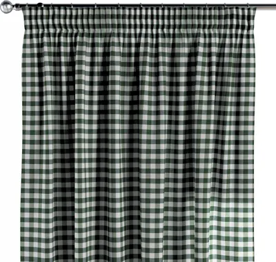 Produktbild von Dekoria Vorhang mit Kräuselband, grün-ecru, 130 x 245 cm