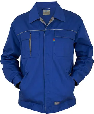 Produktbild von Carson Contrast CC710 | Herren Contrast Work Jacket / Bei 60 Grad waschbar - Farbe: Royal/Grey - Größe: 52