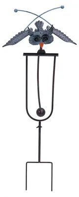 Image de Fauconnet d'extérieur en fer, aspect artisanal, avec articulations souples – Décoration de jardin en forme de fauconnet