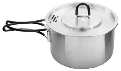 Immagine prodotto di Tatonka Kettle II, 1,0 litri - Pentola da campeggio unisex, 1,0 litri, con coperchio in acciaio inossidabile...