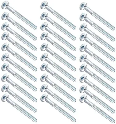 Produktbild von Schrauben M6 x 70mm Edelstahl galvanisiert 30 Stück Möbel