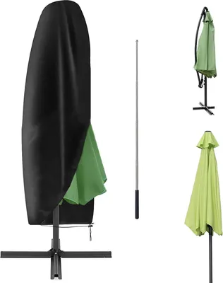 Immagine prodotto di Copertura protettiva per ombrellone, protezione UV, nera, 265 cm