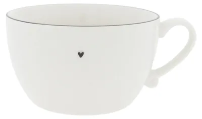 Produktbild von Suppentasse HEART weiß mit schwarzem Herz D. 15cm für 900ml Bastion Collections