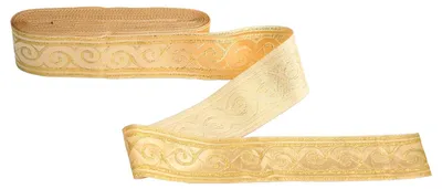 Goldenes Jacquard-Band, 7 m x 3,3 cm, für Näh- und Bastelprojekte