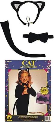 Produktbild von Kätzchen Set für Kinder 3-tlg schwarz
