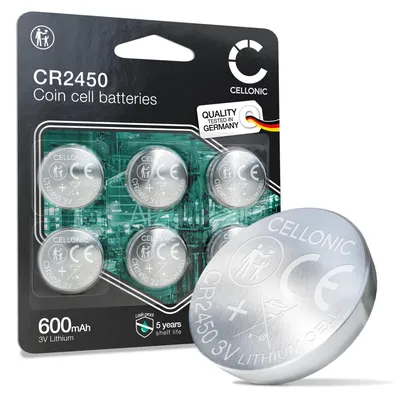 Produktbild von CELLONIC CR2450 Knopfbatterie Autoschlüssel- 6x