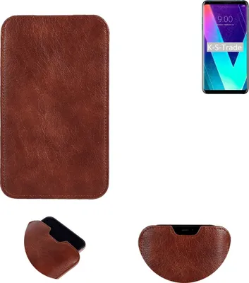 Produktbild von K-S-Trade Schutzhülle Handyhülle kompatibel mit LG Electronics V30S ThniQ Handytasche Kunstleder Sleeve in braun