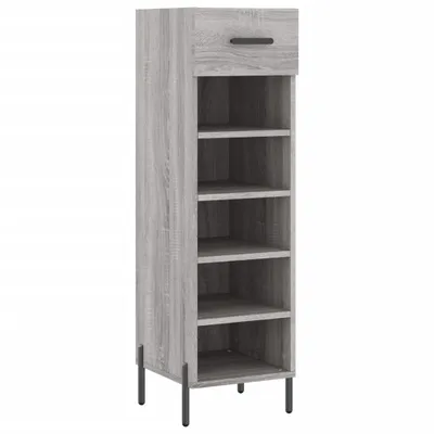 Image de Meuble à chaussures sonoma gris 30x35x105 cm bois d'ingénierie
