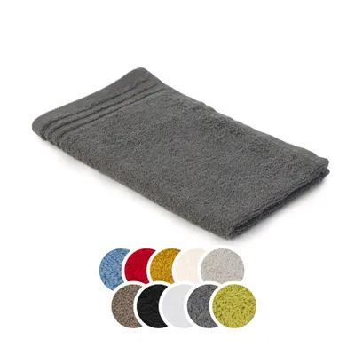 Produktbild von liebling Gästetuch Baumwolle, Serie Frankfurt, 400 gr. / m², 30 x 50 cm, 60 Grad, mit hochw. Borte, saugstark, anthrazit