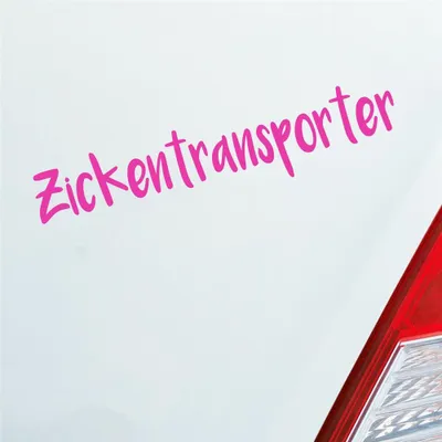 Produktbild von Auto Aufkleber Zickentransporter Mädels Tuning 19x4 cm Pink Sticker Heckscheibenaufkleber