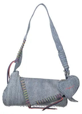 Produktbild von Blaue Damenhandtasche mit Herz-Münzfach und Schultergurt