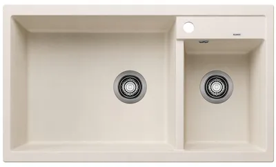 Produktbild von Spüle Blanco METRA 9 860 x 500 mm softweiß 527121 2 Spülbecken Ohne Tropffläche Becken links