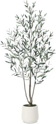 Produktbild von Künstlicher Olivenbaum 180 cm Groß im Topf Pflanzendekoration für den Innenbereich