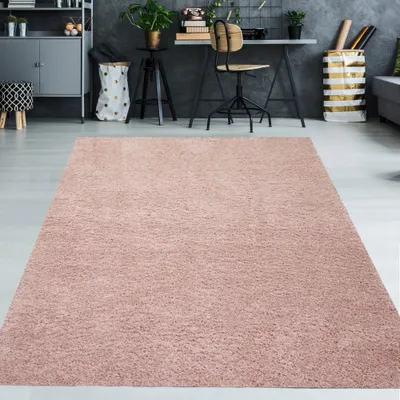 Obrázok produktu pre Huňatý huňatý koberec v ružovej farbe - 200 x 290 cm