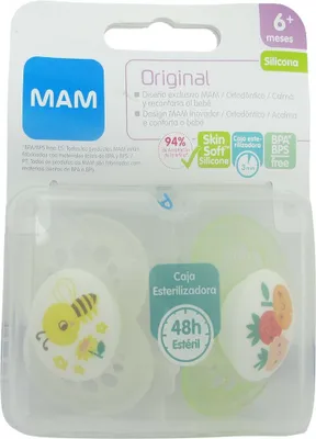 Produktbild von Mam Original Silikon Schnuller 6m Neutral 2 Einheiten
