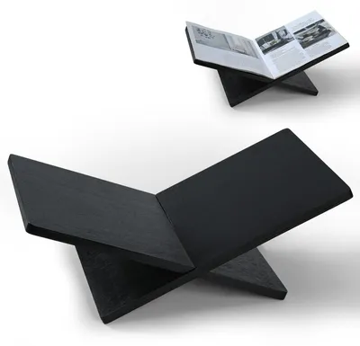 Productafbeelding van Solidchoice - Grote Houten Boekenstandaard voor Desktop