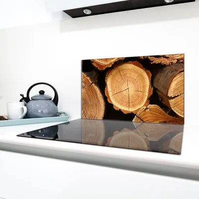 Imagen del producto de Placa protectora de vidrio para estufa, 90x52 cm, madera