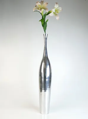 Produktbild von Aluminiumvase 'Bottle' L - Hoch, Dekoration, Blumenvase und Tischvase Dekovase