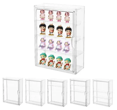 Produktbild von Elzusha – Acryl-Ausstellungsvitrine mit Tür für Minifiguren – 29x12x39 cm