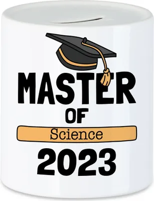 Produktbild von Master of Science 2023 Spardose Studium Absolvent Abschluss Geschenk Masterabschluss Uni