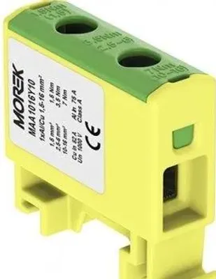 Produktbild von Gelb-grüner Schienenverbinder 1,5-16mm Morek MAA1016Y10