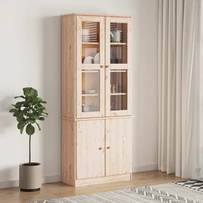 Image de vidaXL Armoire vitrine ALTA 77x35x186,5 cm Pin massif