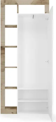 Image de Gonzaga - Meuble d'entrée, 91x30x210 cm Noyer, Miroir Inclus  Italy