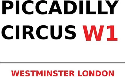 Produktbild von vianmo Holzschild 30x40 cm London Westminster Piccadilly Circus W1