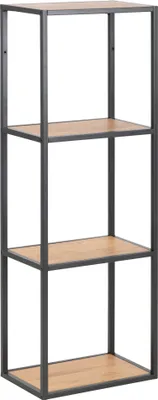 Produktbild von Actona Seaford, Schweberegal, Wandverteiler, Stahl, Papier, Schwarz, Braun, Universal, 2 Regale