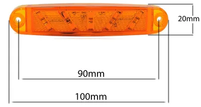 Produktbild von LED Seitenmarkierungsleuchte FR0300S, orange Farbe, 10 LEDs