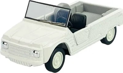 Image de Welly Old Timer 1968 Citroën Méhari blanche 1:34-1:39 Modèle réduit en métal moulé sous pression Neuf dans sa boîte 43792