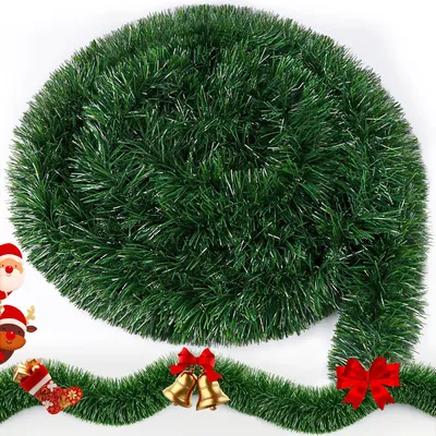 Produktbild von Weihnachtsdeko Tannengirlande Kš¹nstlich Wie Echt 10M - Kš¹nstliche Tannengirlande Spritzguss, Perfekt fš¹r Weihnachtsdeko Aussen Innen Outdoor Au?en Tš¹r Drau?en Baum Haustš¹r Treppengel?nder Tš¹rrahmen