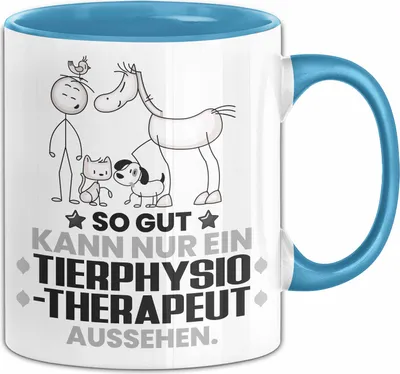 Produktbild von Tierphysiotherapeut Geschenk Tasse So Gut Kann Nur Ein Tierphysiotherapeut Aussehen Geschenkidee Kaffee-Becher (Blau)