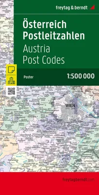 Produktbild von Postleitzahlenkarte Österreich 1 : 500 000. Poster-Karte gefaltet