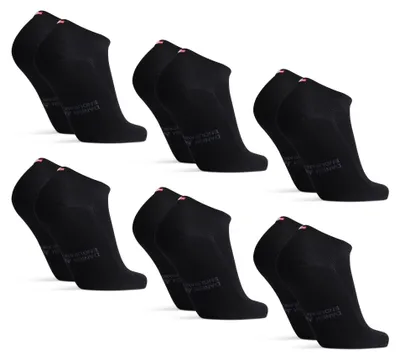 Produktbild von DANISH ENDURANCE Bambus Sneaker Socken, Blasenschutz, 6 Paar, Schwarz, 39-42