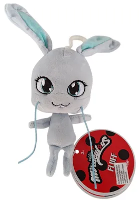 Produktbild von Miraculous Ladybug Kwami Fluff Hase Plüsch-Anhänger 12,7 cm mit Clip