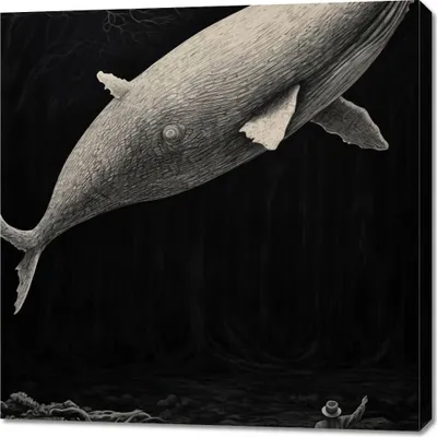 Obrázok produktu pre Obraz Biela veľryba, rozmery 90 x 90 cm