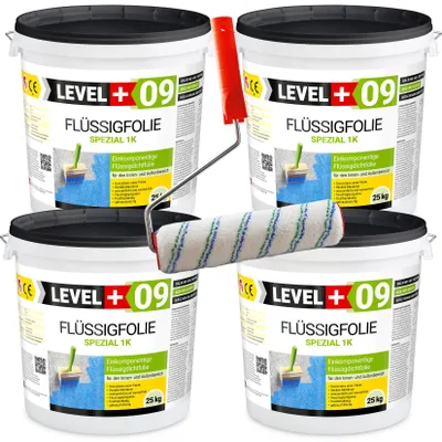 Zdjęcie produktu dla Folia w płynie Level FLÜSSIGFOLIE SPEZIAL L+09 100kg + Wałek Malarski 25cm