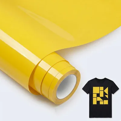 Image de Film de transfert textile - Flexfilm thermocollant pour traceurs - Jaune - 30,5 cm x 4 m