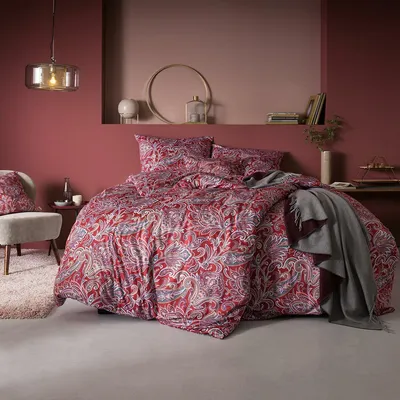 Produktbild von Estella Mako-Interlock-Jersey Bettwäsche Milano rot 135x200 cm + 80x80 cm