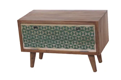 Produktbild von Sit Möbel Scandi Schuhschrank Sheshame lackiert, handbemalte Fronten L = 78 x B = 40 x H = 50 cm natur, bunte Front