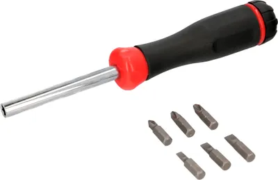 Immagine prodotto di set di 7 bit per cacciavite da 1/4 di pollice. Acciaio al cromo vanadio, set di bit di rimozione, bit per cacciavite.