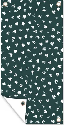 Produktbild von MuchoWow® 30x60 cm Outdoor-Poster Gartendeko Sichtschutz Garten Poster für den Garten  Polka dots - Weiß - Grün
