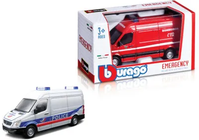 Zdjęcie produktu dla Mercedes Benz Sprinter 1:50 model Bburago policja