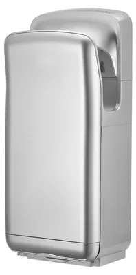 Produktbild von Vertikaler Handtrockner - Elektrischer Jet-Händetrockner - HEPA-Filter - 19.000 U/min Motor - Doppelluftstrom - Ionenfunktion - Wandmontage - Für Gewerbe - Silber
