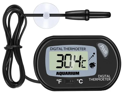 Imagen del producto de Termómetro digital para acuario - Sonda con ventosa - Pantalla LCD - Rango de -50 a +70 °C - Precisión de 0,1 °C
