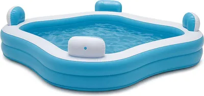 Produktbild von Family Lounge Pool mit Kopfstützen und Getränkehaltern Relaxpool Swimmingpool Planschbecken