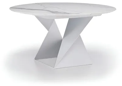 Immagine prodotto di Tavolo da pranzo moderno bianco tavolo rotondo sala da pranzo tavolo in marmo